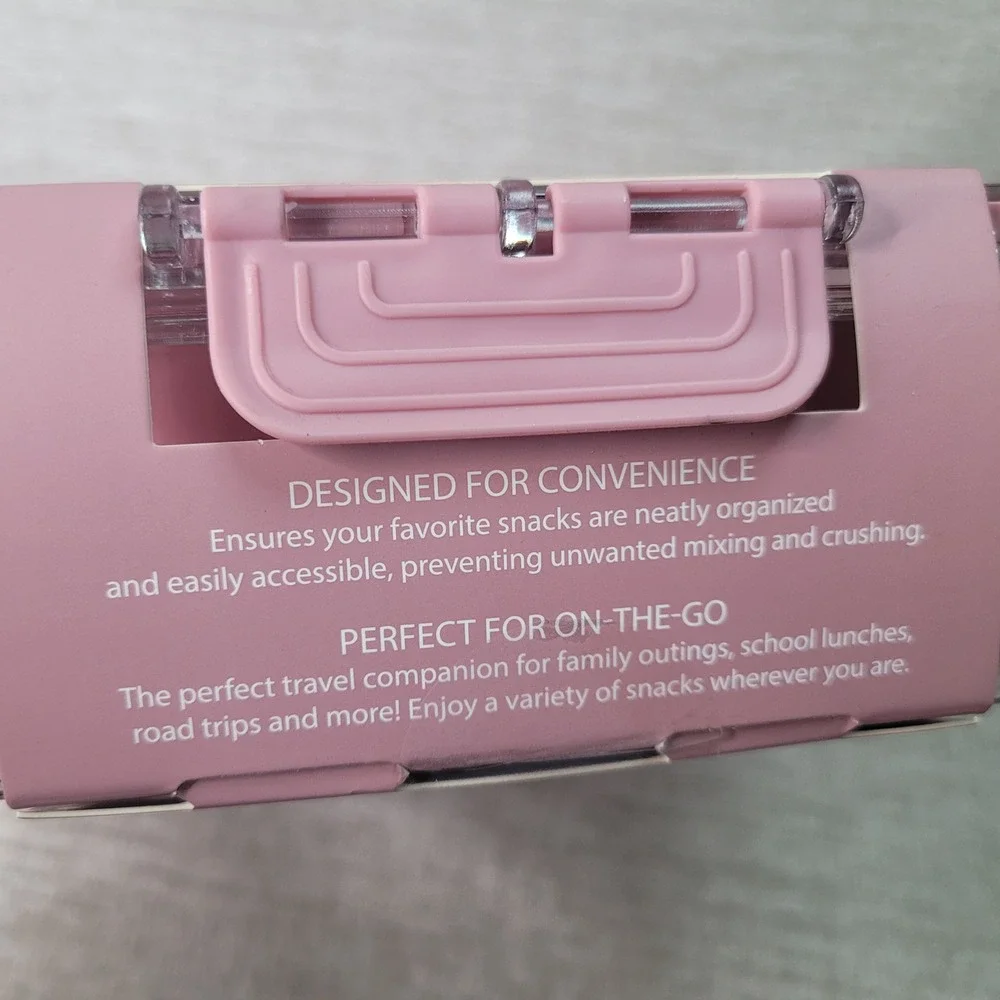 Cook With Color Perfect On-The-Go Snack Box Pink 8 Compartment WASNKB4 Travel